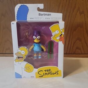 The Simpsons Bartman Action Figure - Blue Outfit, Purple Hair